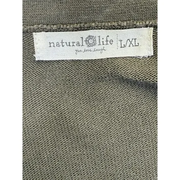 Natural Life Cardigan Sweater Women’s L/XL Daisy Flower Graphic Oversized Cotton - Picture 4 of 8